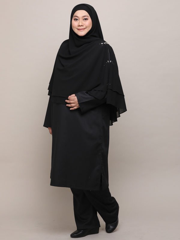 Qhadijah Suit – Black