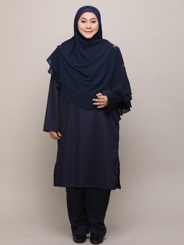 Qhadijah Suit – Dark Blue