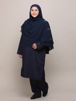 Qhadijah Suit – Dark Blue