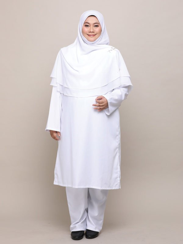 Qhadijah Suit – White
