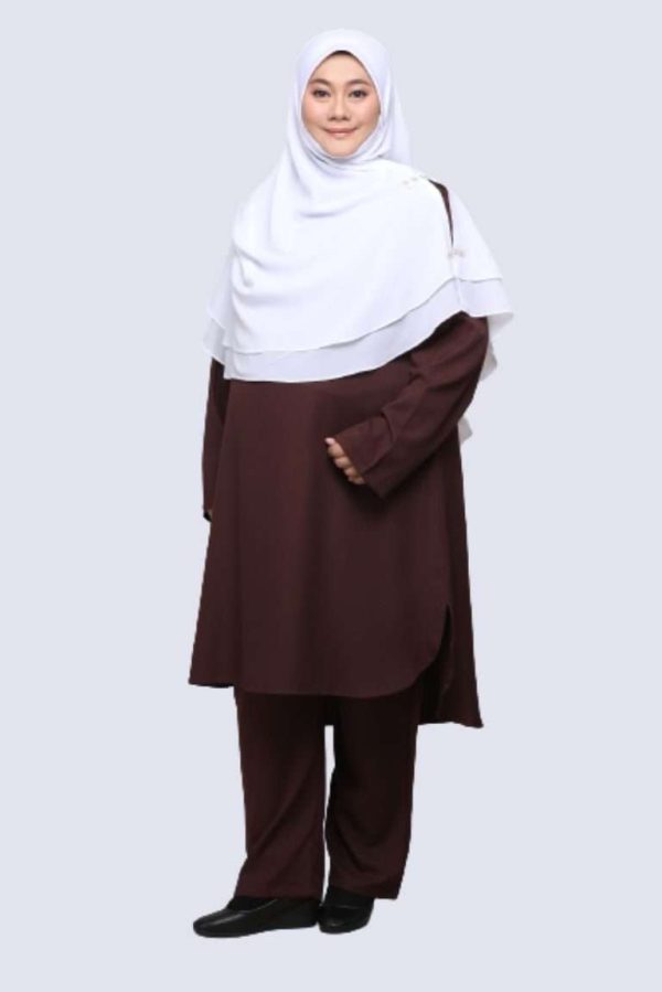 Wardah Suit – Dark Brown
