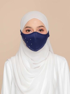 Diamond Facemask – Navy Blue