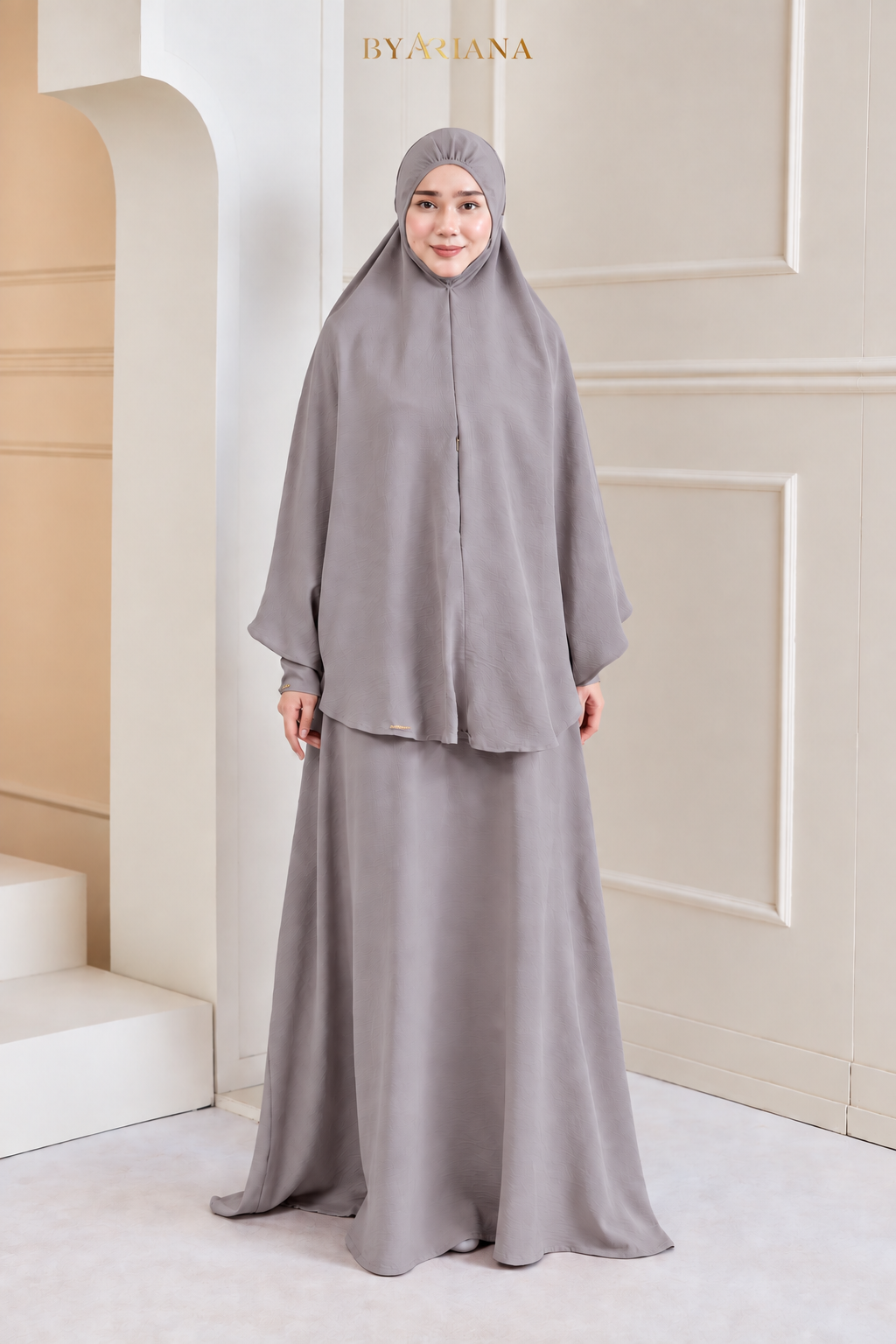 Elegant Gray-Lavender Hijab Lookbook