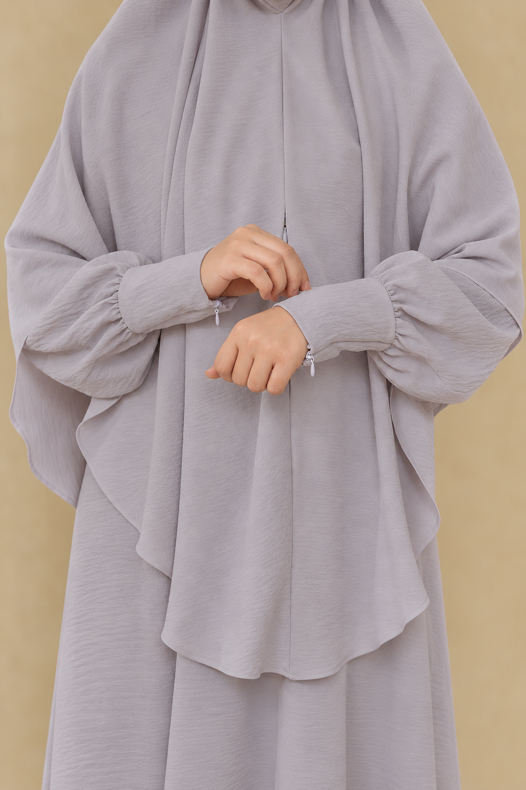 Soft Taupe Layered Modestwear Portrait