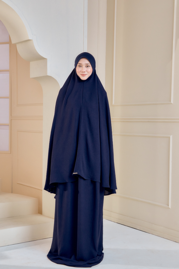 Telekung Irdina In Navy Blue