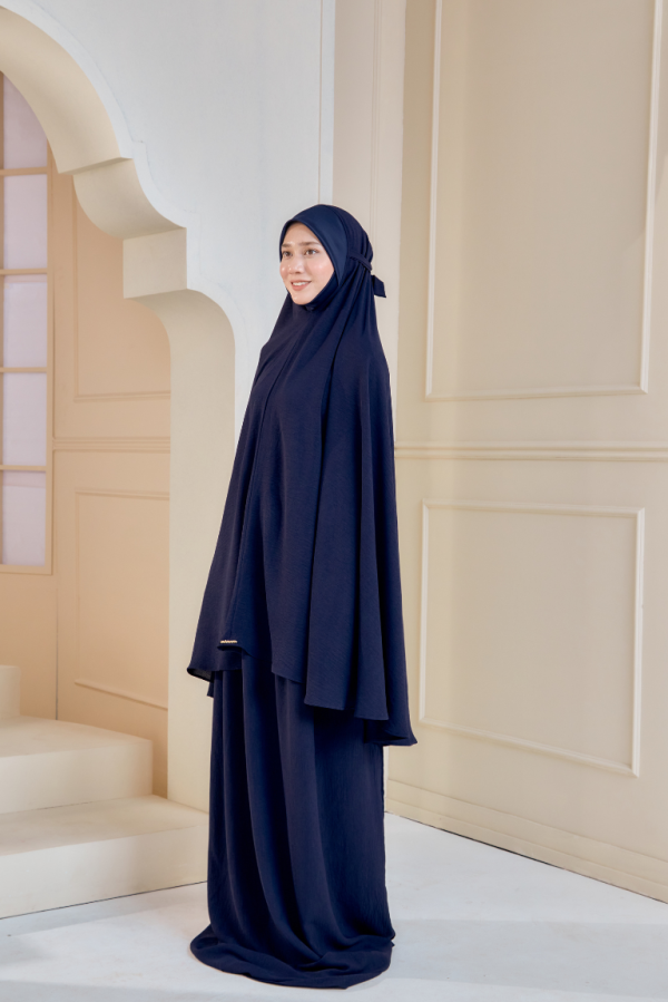 Telekung Irdina In Navy Blue