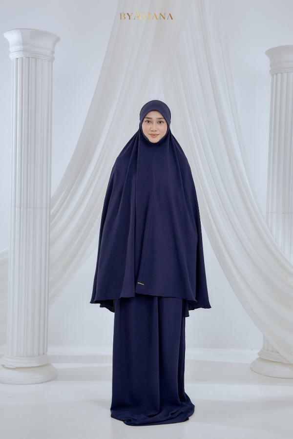 Telekung Irdina In Navy Blue