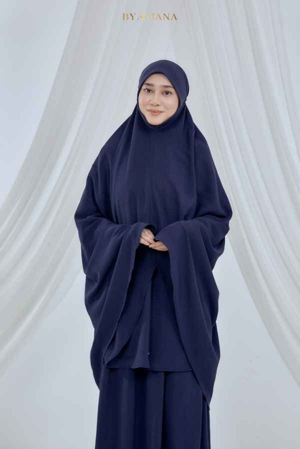 Telekung Irdina In Navy Blue