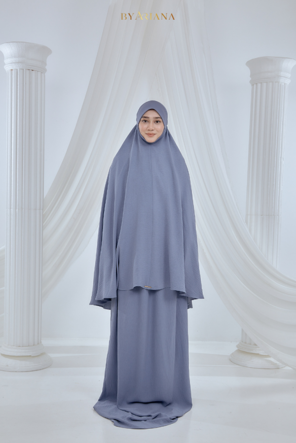 Telekung Irdina In Denim Blue