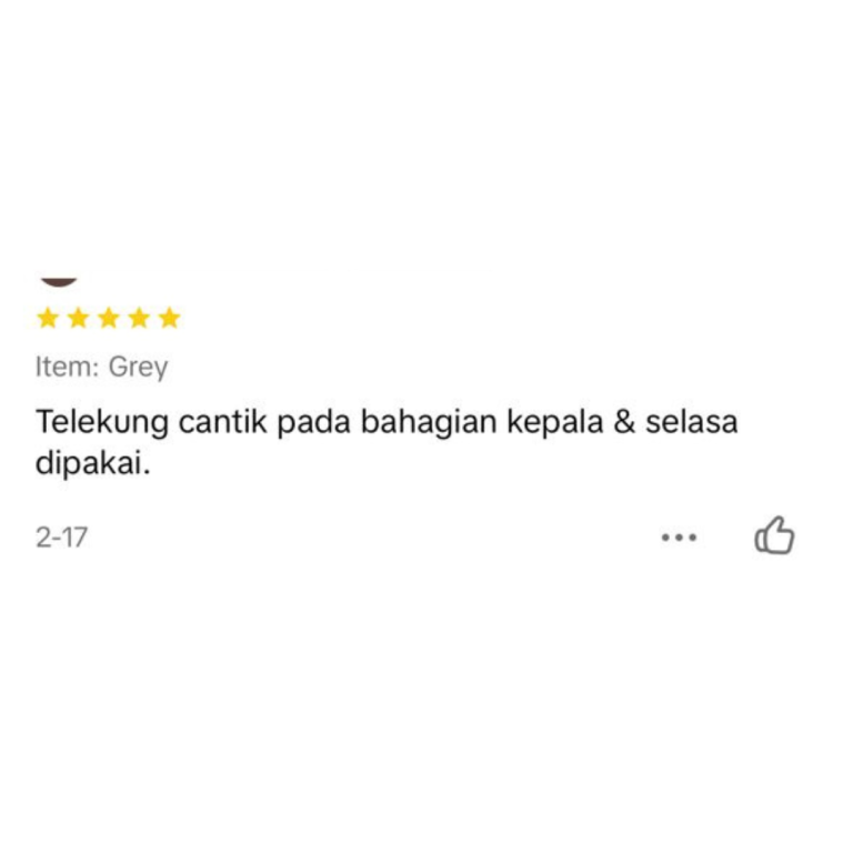 "Cantik Di Bahagian Kepala & Selesa"