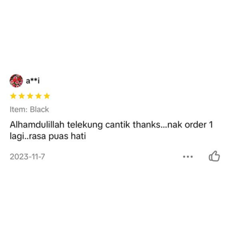 "Telekung Cantik...Nak Order Lagi Satu!"