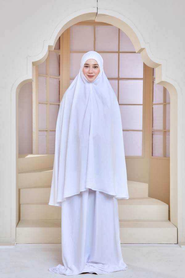 Telekung Rania In White