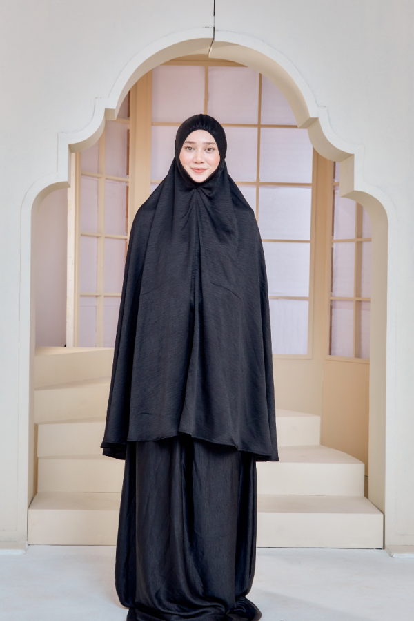 Telekung Rania In Black