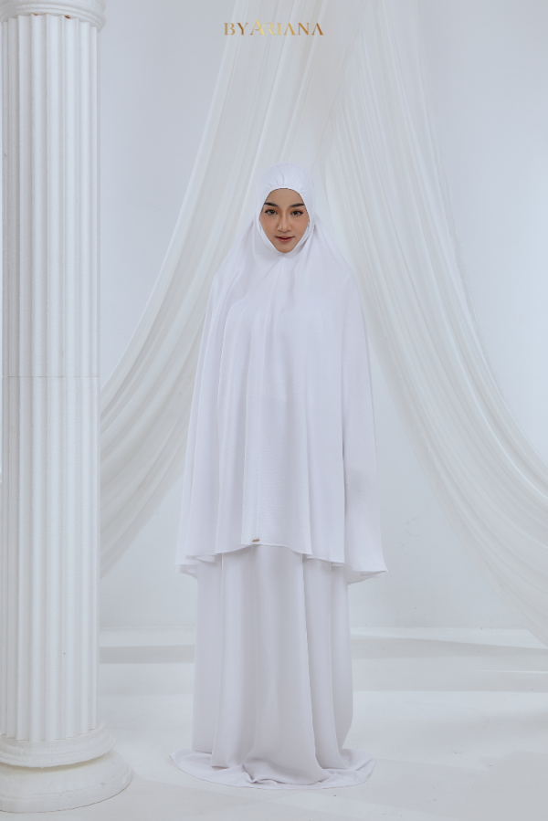 Telekung Rania In White