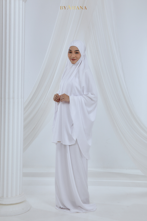 Telekung Rania In White