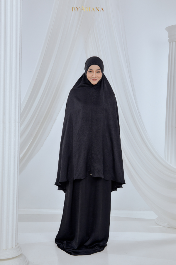 Telekung Rania In Black