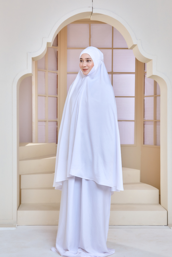 Telekung Rania In White