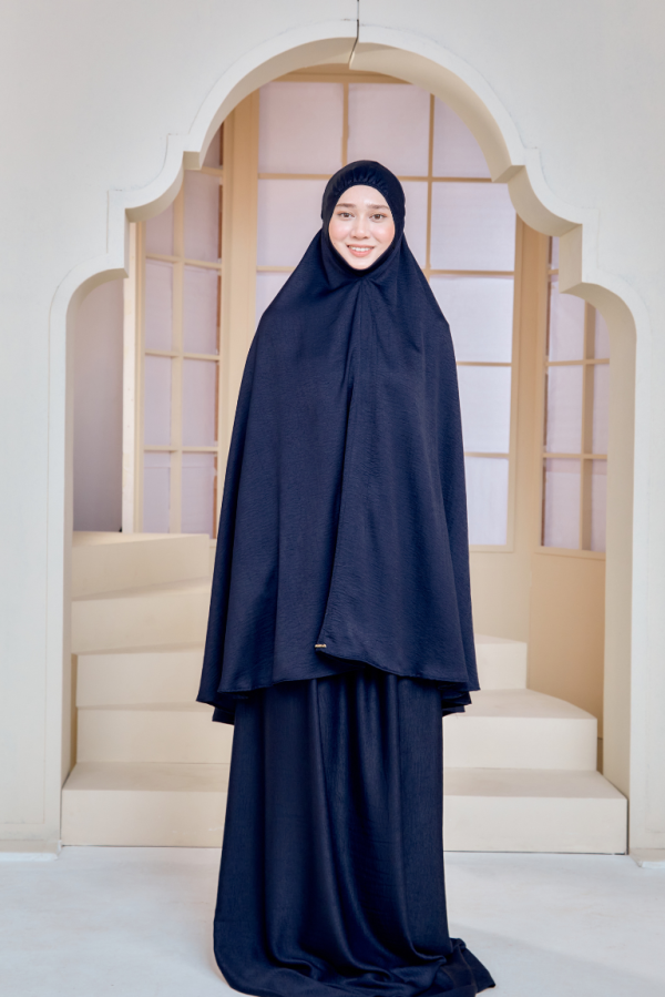 Telekung Rania In Dark Blue