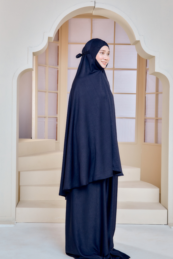 Telekung Rania In Dark Blue