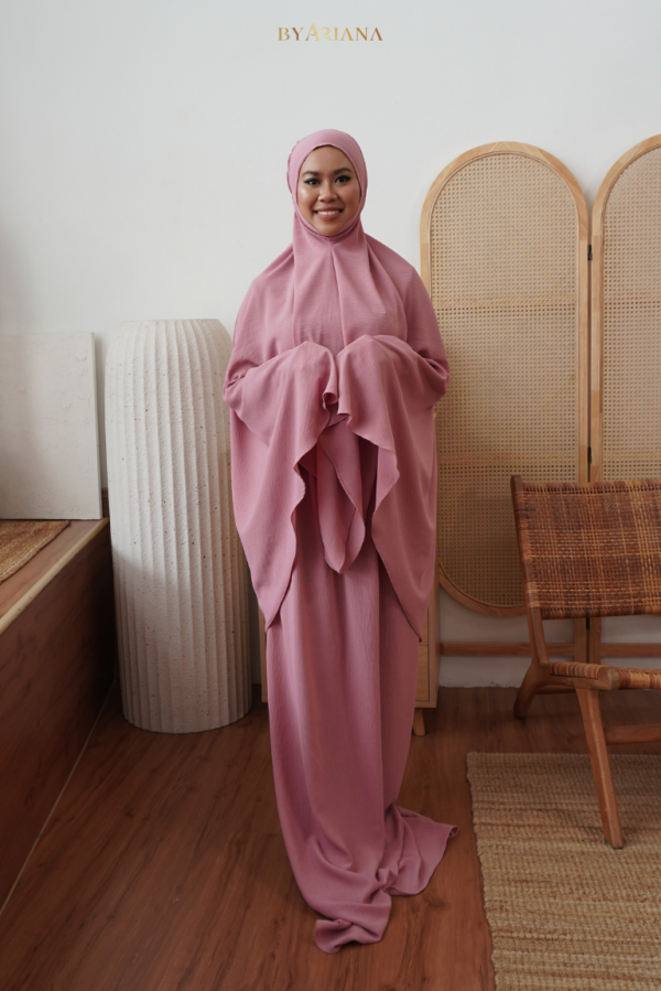 Telekung Haleefa in Pink