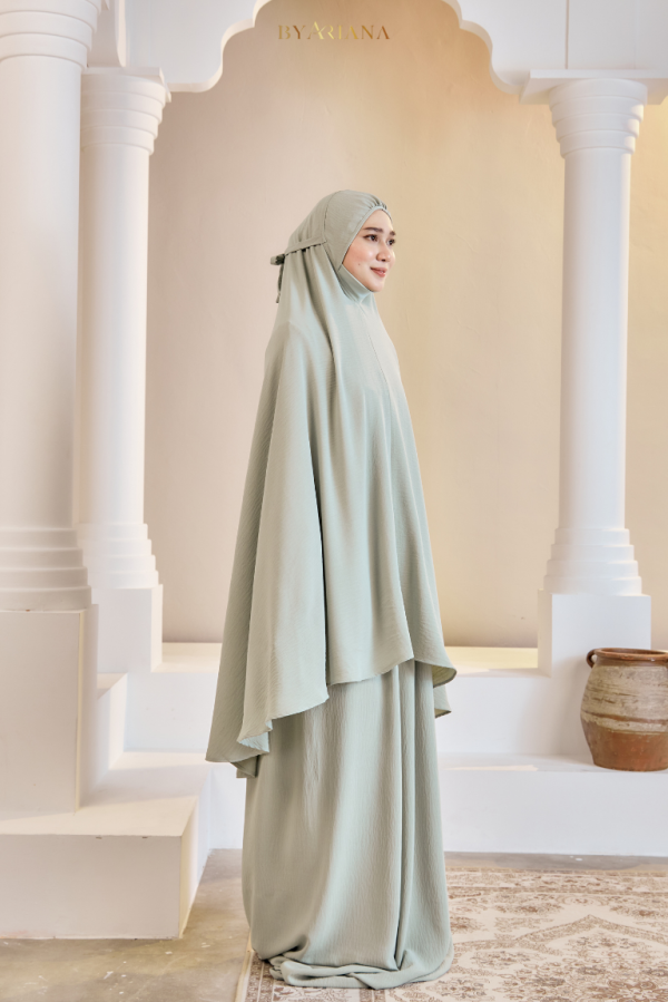 Telekung Raeesa In Sea Green