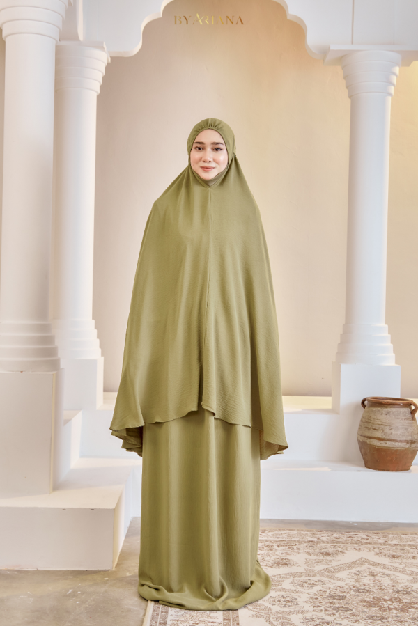 Telekung Raeesa In Olive