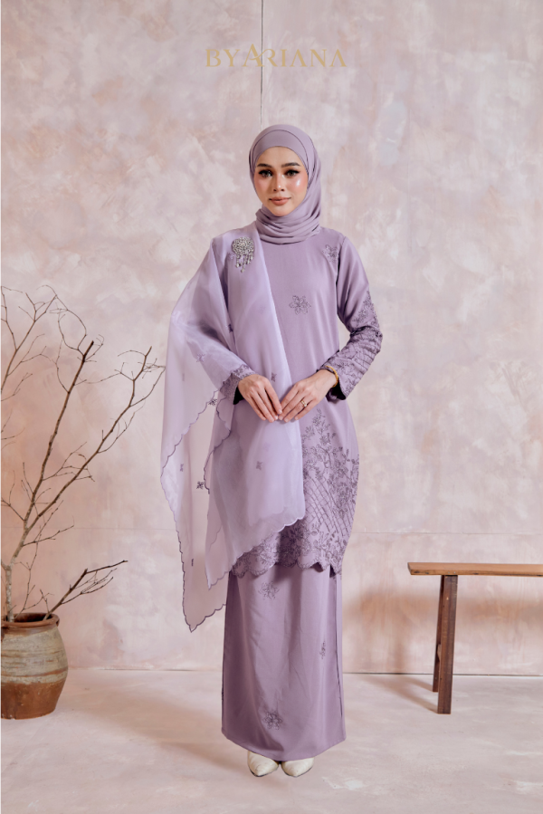 Kurung Modern Hania In Lilac