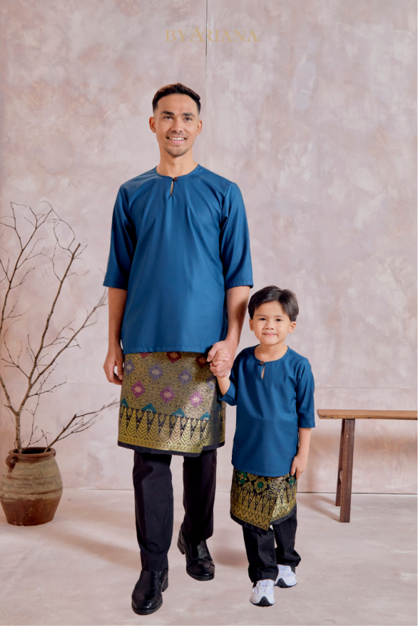Kurta Raeef Kids In Teal Blue