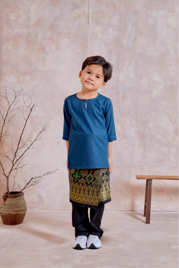 Kurta Raeef Kids In Teal Blue