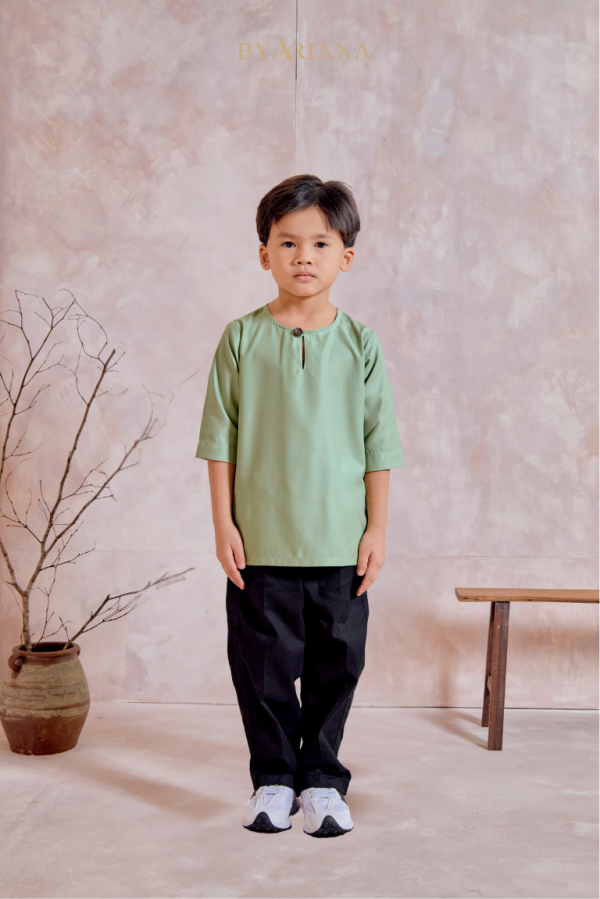 Kurta Raeef Kids In Sage Green