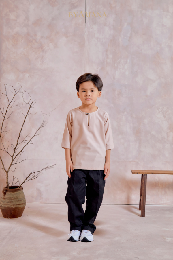Kurta Raeef Kids In Soft Pink