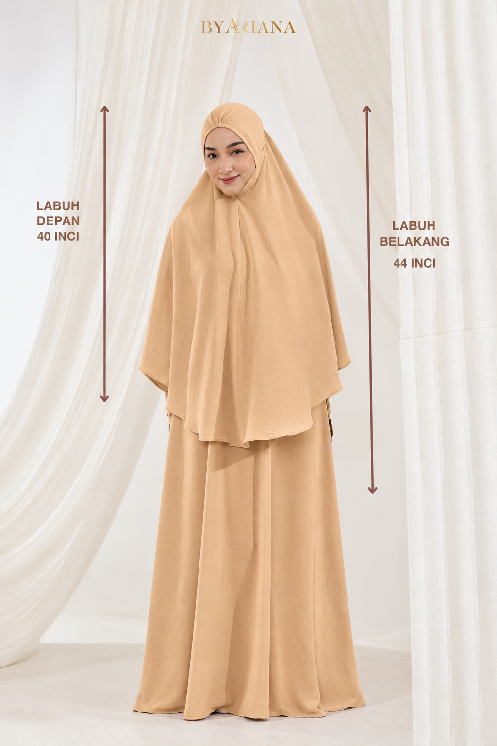 Byariana Beige Prayer Outfit Studio Portrait