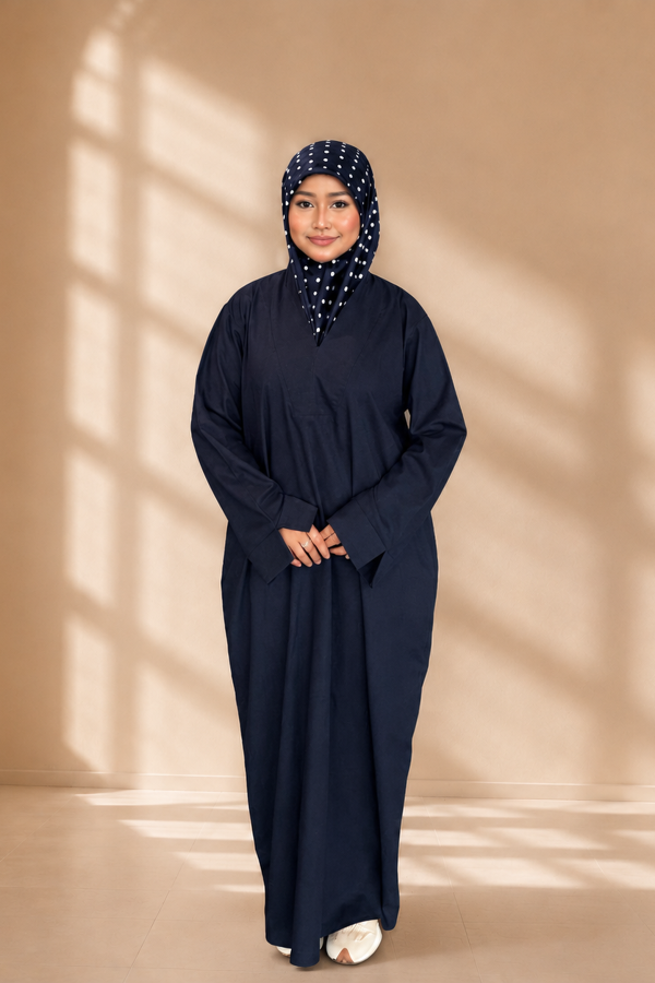 Zarra Abaya in Midnight Blue